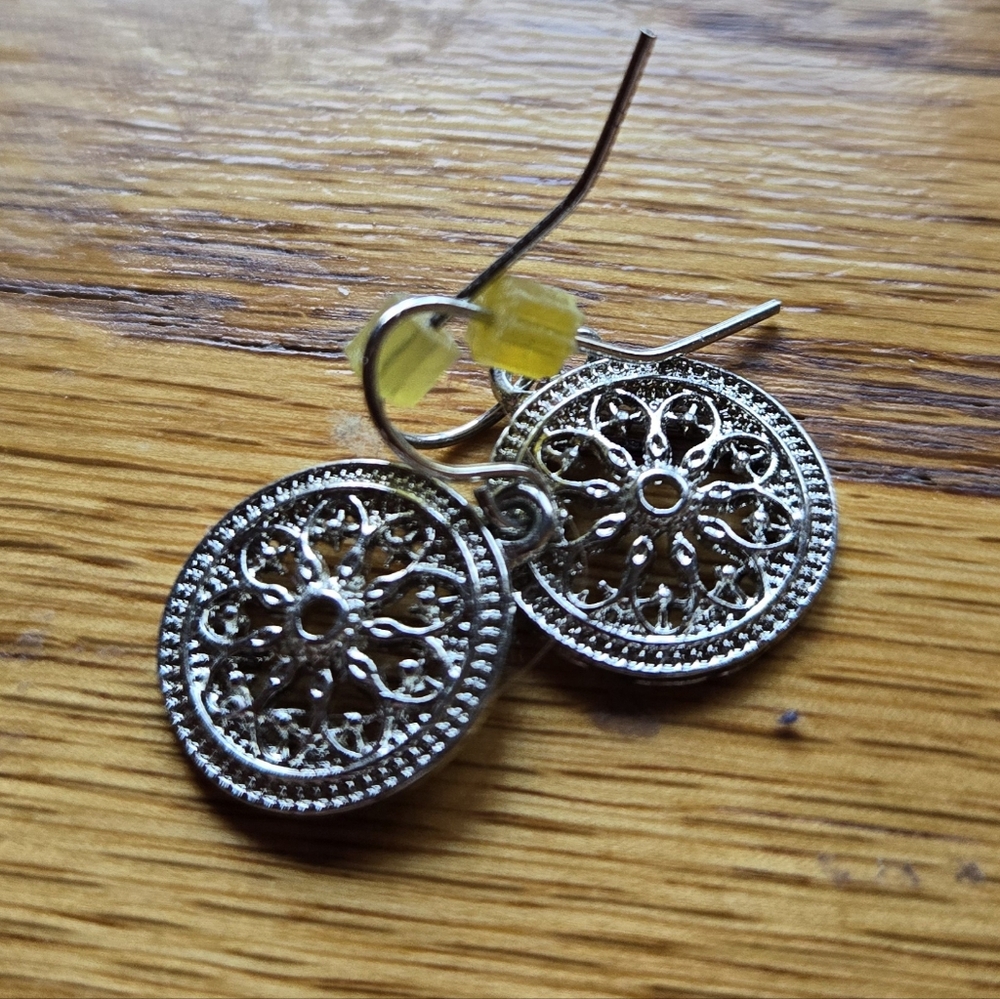 Silver Filigree Dangle Earrings